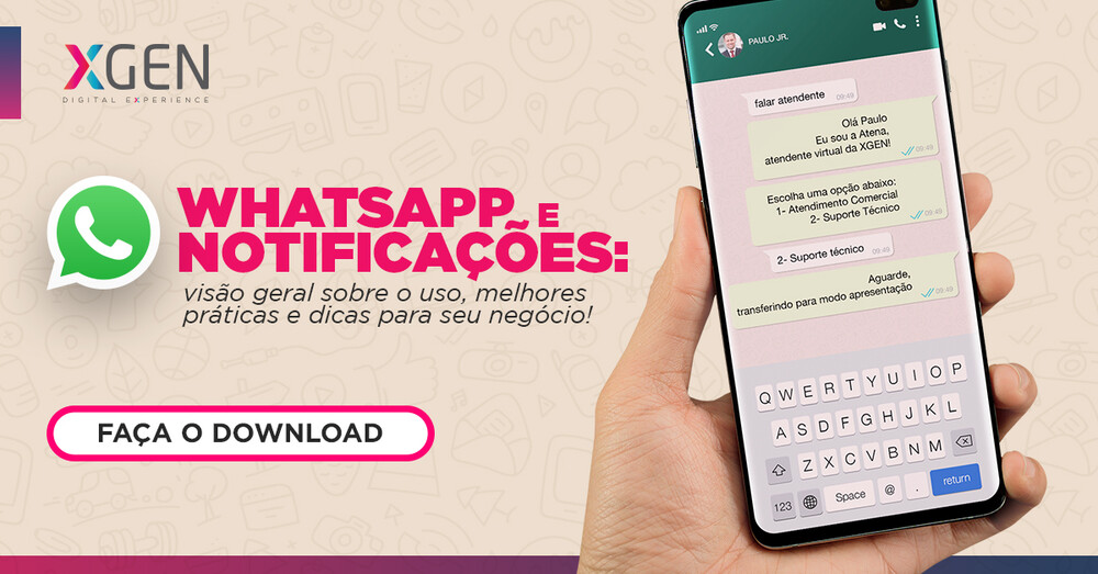 Notificações e botões no whatsapp